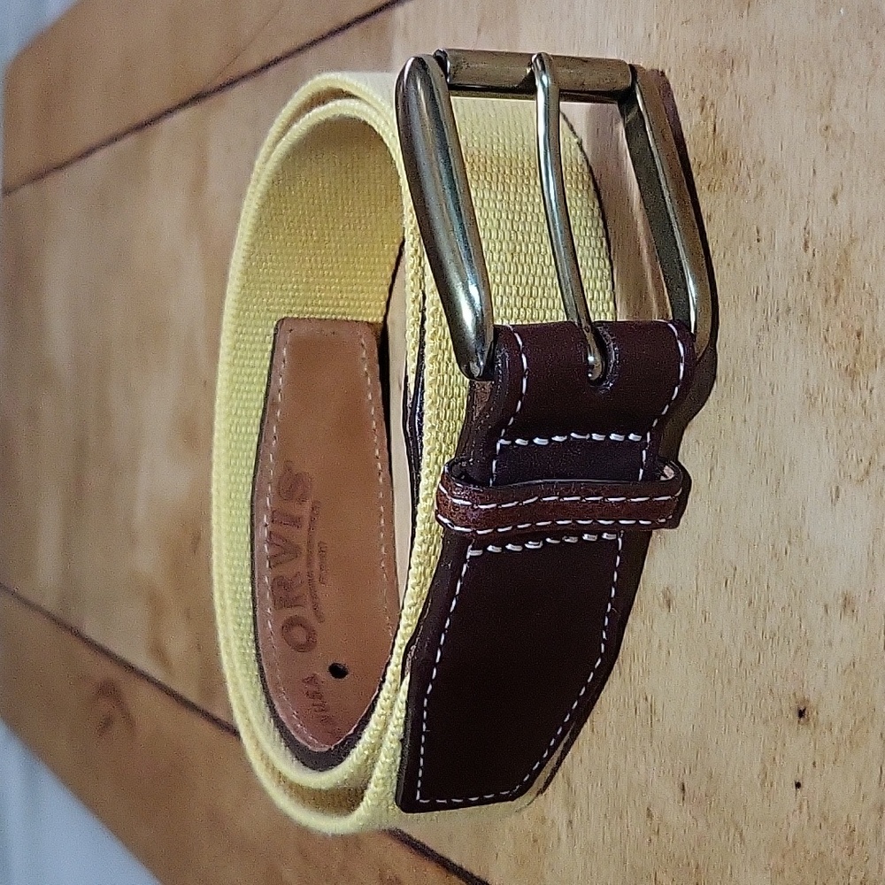 Orvis Unisex Canvas & Leather Belt